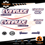 Kit Adesivi Motore Marino Fuoribordo Evinrude e-tec 90 cv - versione A