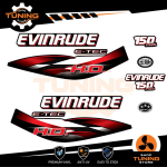 Kit d'autocollants pour moteur hors-bord Evinrude e-tec ho 150 Ch - B