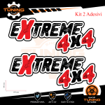 Autocollants de voiture Kit Stickers EXTREME 4X4 cm 65x30 Vers A