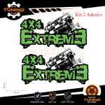 Kit Adesivi Fiancate Tuning Auto Fuoristrada Jeep EXTREME 4X4 cm 65x40 Vers B