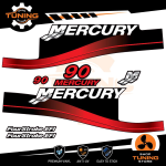 Kit d'autocollants pour moteur hors-bord Mercury 90 Ch - Four Stroke EFI OLD