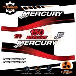 Kit d'autocollants pour moteur hors-bord Mercury 150 Ch - Four Stroke EFI OLD