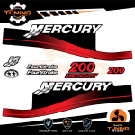 Kit d'autocollants pour moteur hors-bord Mercury 200 Ch - Four Stroke B