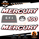 Kit d'autocollants pour moteur hors-bord Mercury 100 Ch - Four Stroke EFI Orion