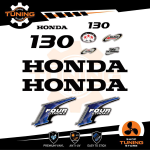 Kit d'autocollants pour moteur hors-bord Honda 130 Ch Four Stroke - B