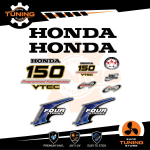 Kit d'autocollants pour moteur hors-bord Honda 150 Ch Four Stroke - A