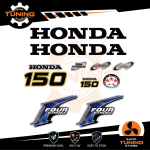 Kit d'autocollants pour moteur hors-bord Honda 150 Ch Four Stroke - B