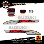 Kit d'autocollants pour moteur hors-bord Suzuki 250 Ch - Four Stroke