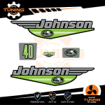 Kit d'autocollants pour moteur hors-bord Johnson 40 Ch - C