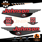 Outboard Marine Engine Stickers Kit Johnson 225 Hp Ocenapro - Carbon-Look B
