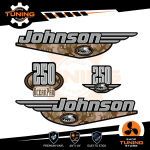 Kit d'autocollants pour moteur hors-bord Johnson 250 Ch Ocenapro - Mimetico A