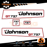 Outboard Marine Engine Stickers Kit Johnson 40 Hp GT 737 - A