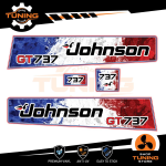 Outboard Marine Engine Stickers Kit Johnson GT 737 - FRANCE