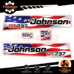 Outboard Marine Engine Stickers Kit Johnson GT 737 - USA