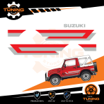 Car Stickers Kit Decals Suzuki Samurai Rosso Lineare
