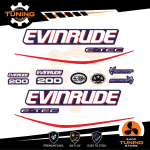 Kit d'autocollants pour moteur hors-bord Evinrude e-tec 200 Ch - B