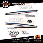 Outboard Marine Engine Stickers Kit Yamaha 100 Hp - Four Stroke F100 White