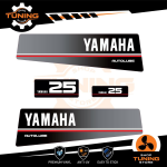 Kit d'autocollants pour moteur hors-bord Yamaha 25 Ch - Autolube Top 500