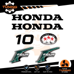 Outboard Marine Engine Stickers Decal Kit Honda 10 Hp Four Stroke - A