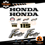 Kit d'autocollants pour moteur hors-bord Honda 115 Ch Four Stroke - C
