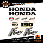 Outboard Marine Engine Stickers Decal Kit Honda 130 Hp Four Stroke - A