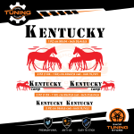 Kit Decalcomanie Adesivi Stickers Camper Kentucky-Camp - versione B