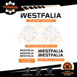 Kit Decalcomanie Adesivi Stickers Camper Westfalia - versione E