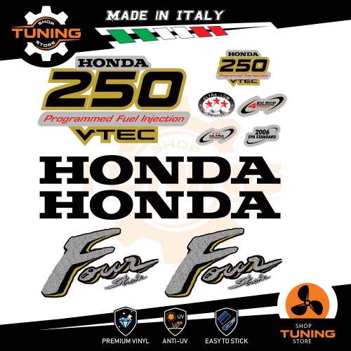Prodotto: Honda_250_Four-Stroke_V-Tec_C - Kit Adesivi Motore Marino  Fuoribordo Honda 250 cv Four Stroke V-Tec - versione C - OraInkJet