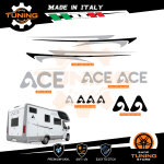 Kit Decalcomanie Adesivi Stickers Camper Ace-Caravans - versione E