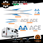 Kit Decalcomanie Adesivi Stickers Camper Ace-Caravans - versione I