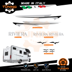 Kit Decalcomanie Adesivi Stickers Camper Riviera - versione F