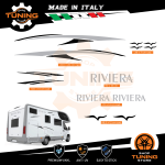 Kit Decalcomanie Adesivi Stickers Camper Riviera - versione I