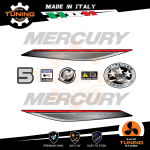Outboard Marine Engine Stickers Kit Mercury 5 cv Four Stroke ver B