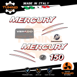 Outboard Marine Engine Stickers Kit Mercury 150 cv - Verado Super Charger