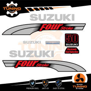 Prodotto: Suzuki_50_FourStroke - Kit d'autocollants pour moteur hors-bord  Suzuki 50 Ch - Four Stroke - OraInkJet