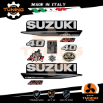 Kit Adesivi Motore Marino Fuoribordo Suzuki DF 40 cv A - Four Stroke ARI BLACK B