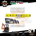 Kit Adesivi Mezzi da Lavoro Doosan escavatore DX18