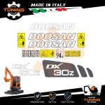 Kit Adesivi Mezzi da Lavoro Doosan escavatore DX30Z