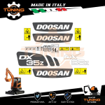 Kit Adesivi Mezzi da Lavoro Doosan escavatore DX35Z