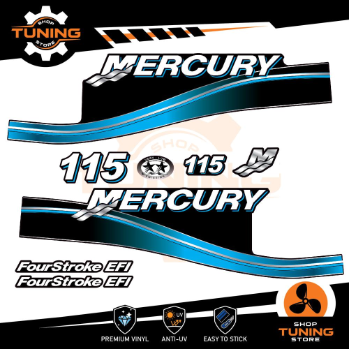 Prodotto: Mercury_115_FourStroke_EFI_BLU - Kit Adesivi Motore Marino  Fuoribordo Mercury 115 cv - Four Stroke EFI BLU - OraInkJet