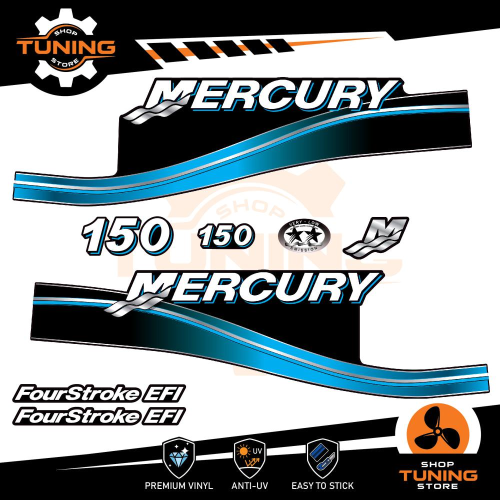 Prodotto: Mercury_150_FourStroke_EFI_BLU - Kit Adesivi Motore Marino  Fuoribordo Mercury 150 cv - Four Stroke EFI BLU - OraInkJet