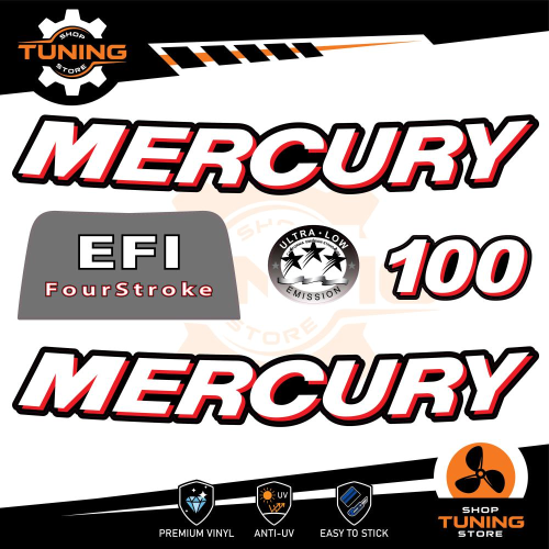 Prodotto: Mercury_100_FourStroke_EFI_Orion - Outboard Marine Engine  Stickers Kit Mercury 100 Hp - Four Stroke EFI Orion - OraInkJet