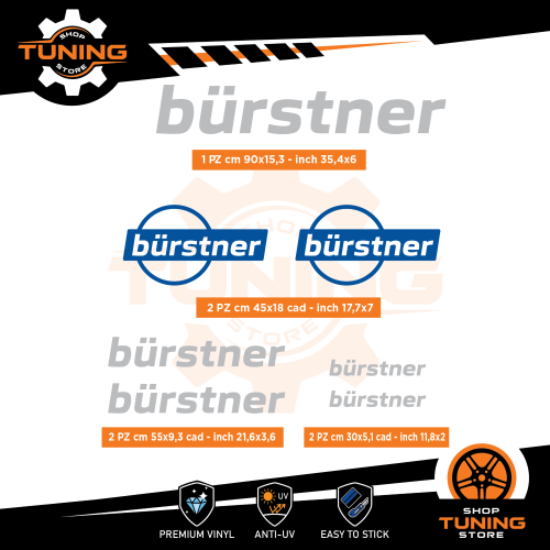 Prodotto: Kit-Camper_Burstner_D - Camper Stickers Kit Decals Burstner -  versione D - OraInkJet