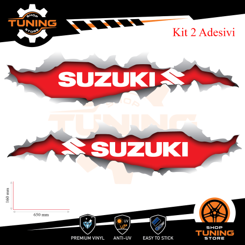 Autocollants de voiture Kit Stickers Suzuki cm 65x16 Vers. B
