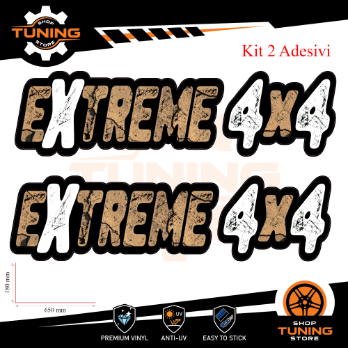 Car Stickers Kit Decals EXTREME 4X4 cm 65x18 Vers C